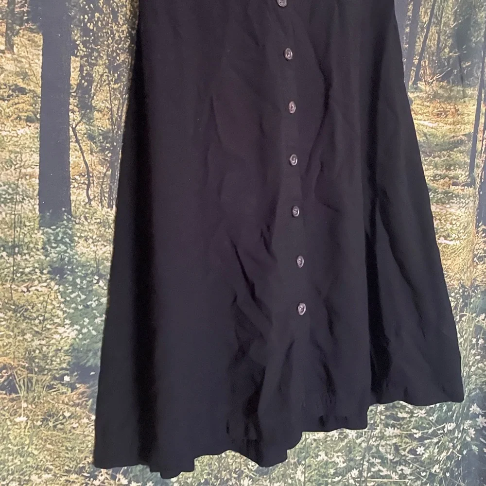 Old Navy Black A-Line Button Skirt - Picture 2 of 4